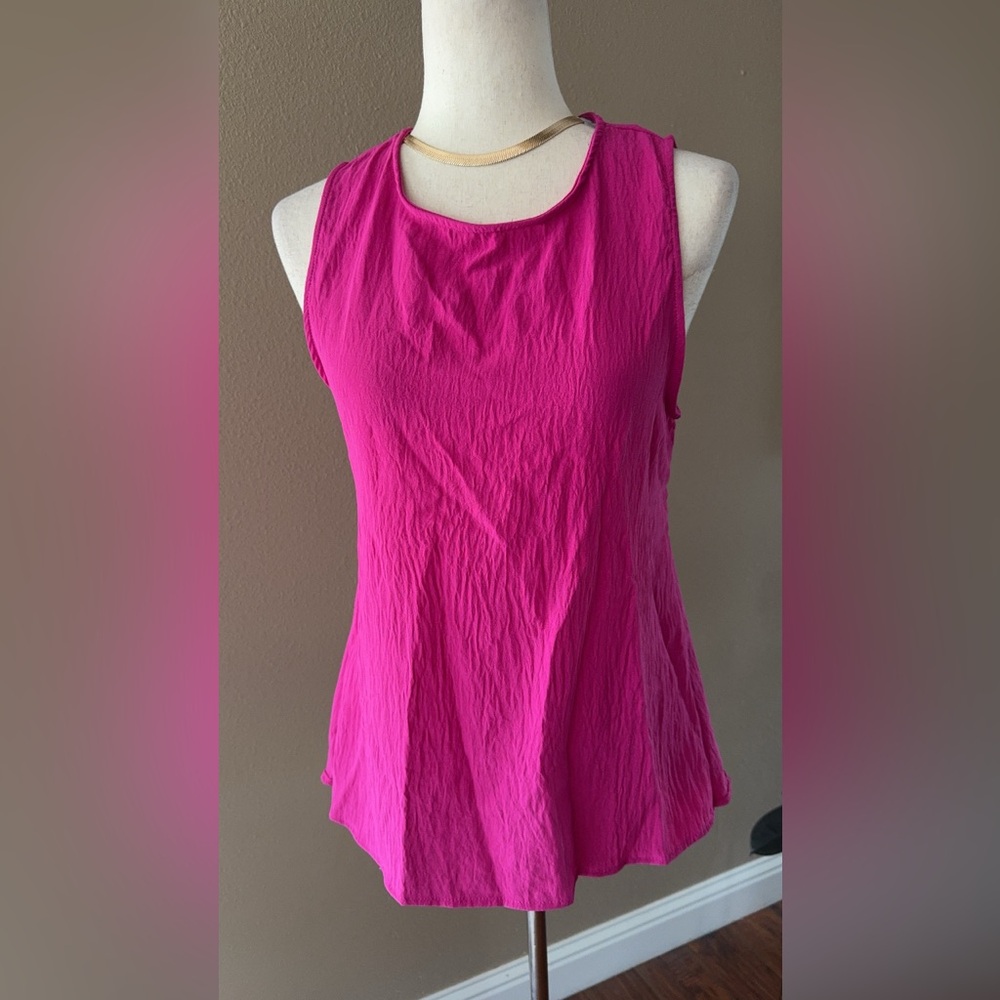 Fuchsia wrap sleeveless top - Picture 6 of 12